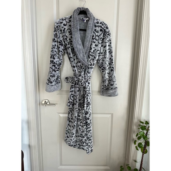 Jaclyn Intimates Plush Gray Long Robe Sz. Small - Picture 1 of 8